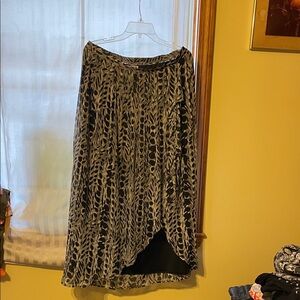 Daniel Rainn Black and Gray High-Low Skirt